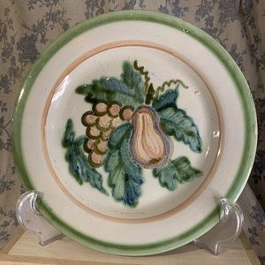 VTG John B Taylor Ceramics Hand-Painted Dinner Plate Pear and Grapes